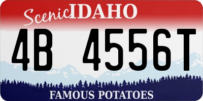 ID license plate 4B4556T
