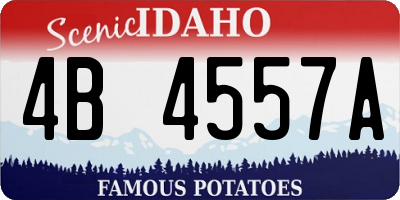 ID license plate 4B4557A