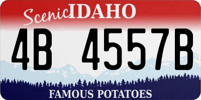 ID license plate 4B4557B