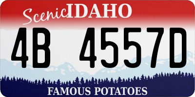 ID license plate 4B4557D