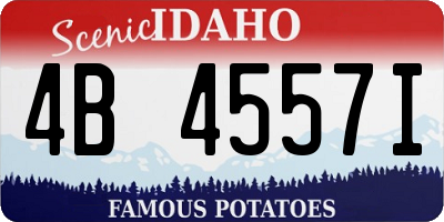 ID license plate 4B4557I