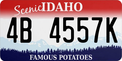 ID license plate 4B4557K