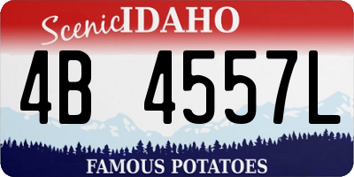 ID license plate 4B4557L