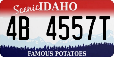ID license plate 4B4557T