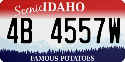 ID license plate 4B4557W