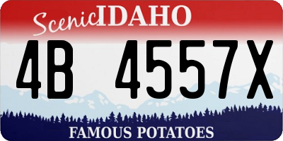 ID license plate 4B4557X
