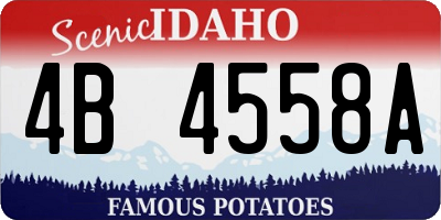 ID license plate 4B4558A