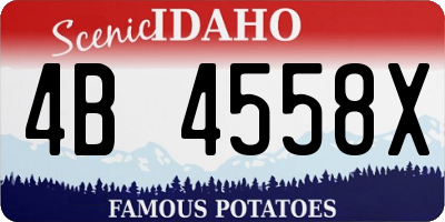 ID license plate 4B4558X