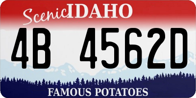 ID license plate 4B4562D