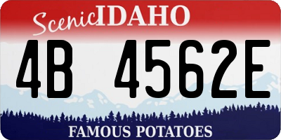 ID license plate 4B4562E