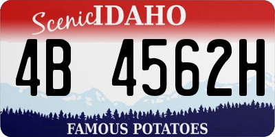 ID license plate 4B4562H
