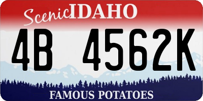 ID license plate 4B4562K