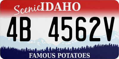 ID license plate 4B4562V