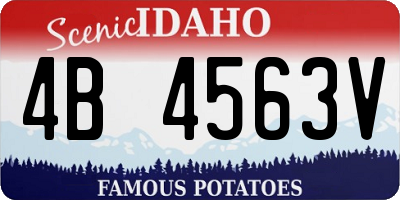 ID license plate 4B4563V
