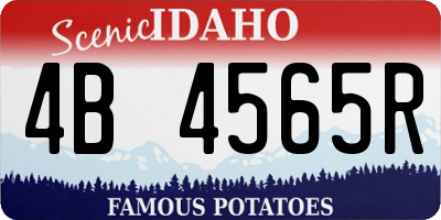 ID license plate 4B4565R