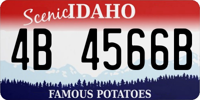 ID license plate 4B4566B