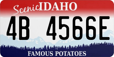 ID license plate 4B4566E
