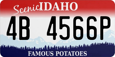 ID license plate 4B4566P