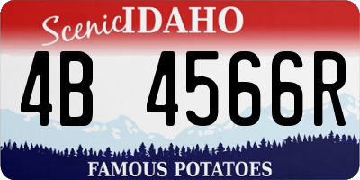 ID license plate 4B4566R