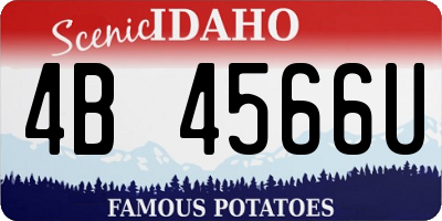 ID license plate 4B4566U