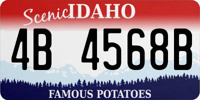 ID license plate 4B4568B