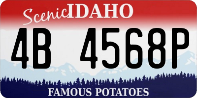 ID license plate 4B4568P