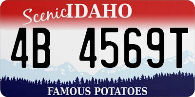 ID license plate 4B4569T