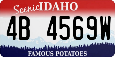 ID license plate 4B4569W
