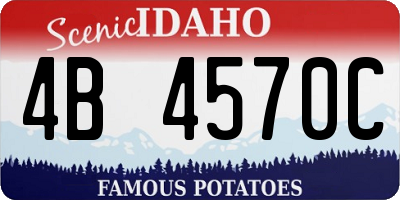 ID license plate 4B4570C