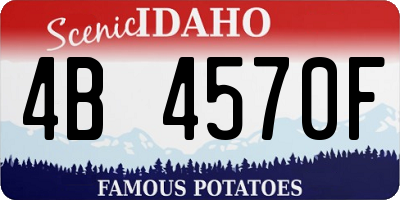 ID license plate 4B4570F
