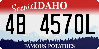 ID license plate 4B4570L