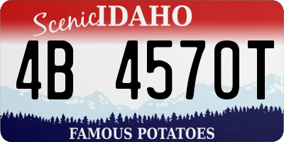 ID license plate 4B4570T
