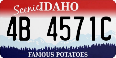 ID license plate 4B4571C