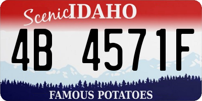 ID license plate 4B4571F