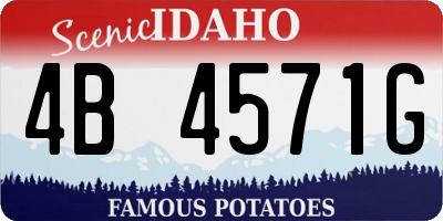 ID license plate 4B4571G
