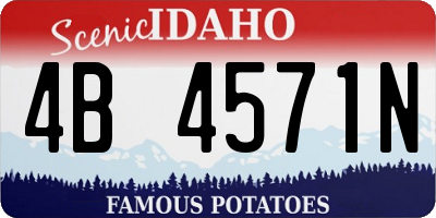 ID license plate 4B4571N