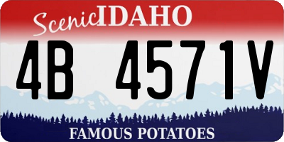 ID license plate 4B4571V