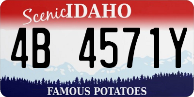 ID license plate 4B4571Y