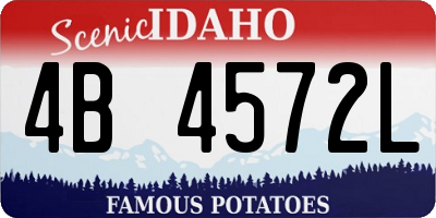 ID license plate 4B4572L