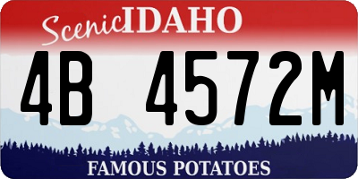 ID license plate 4B4572M