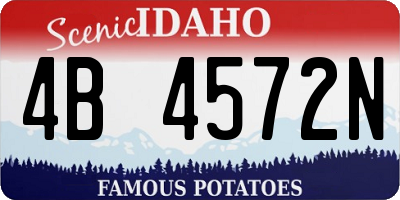 ID license plate 4B4572N