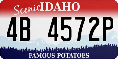 ID license plate 4B4572P