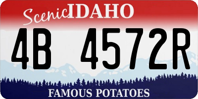 ID license plate 4B4572R