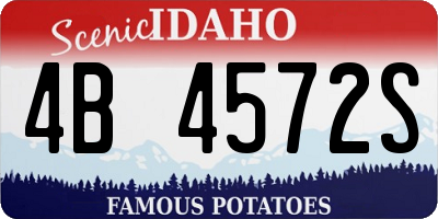 ID license plate 4B4572S