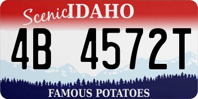 ID license plate 4B4572T