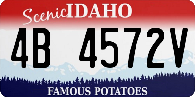 ID license plate 4B4572V