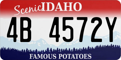 ID license plate 4B4572Y