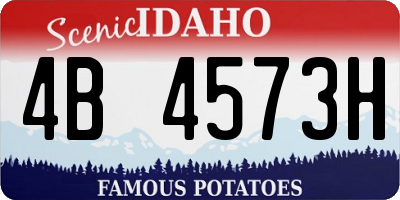 ID license plate 4B4573H