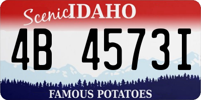ID license plate 4B4573I