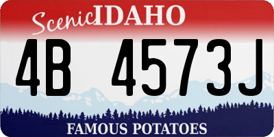 ID license plate 4B4573J